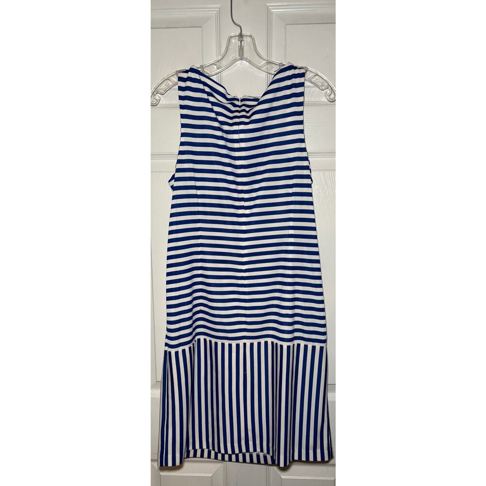 Premise blue and white sleeveless dress size medium - Picture 2 of 3